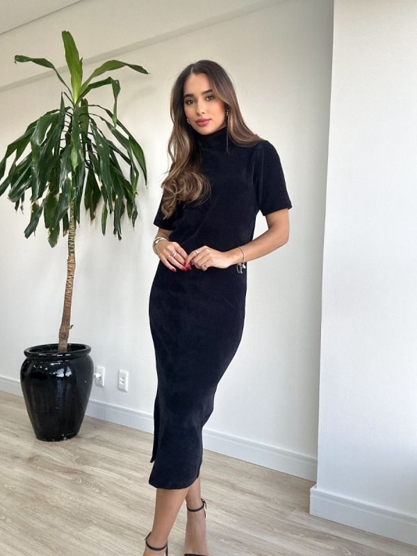 VESTIDO MIDI VELUDO