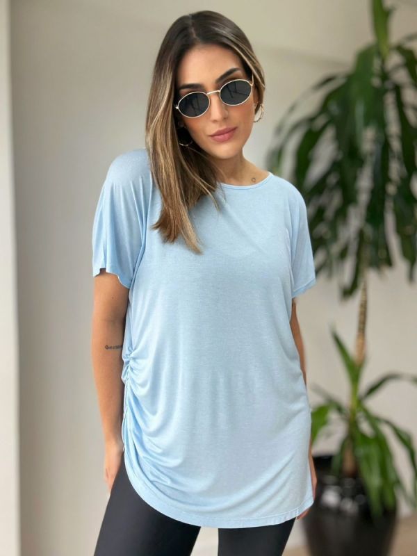 BLUSA SOFT COM FRANZIDO LATERAL