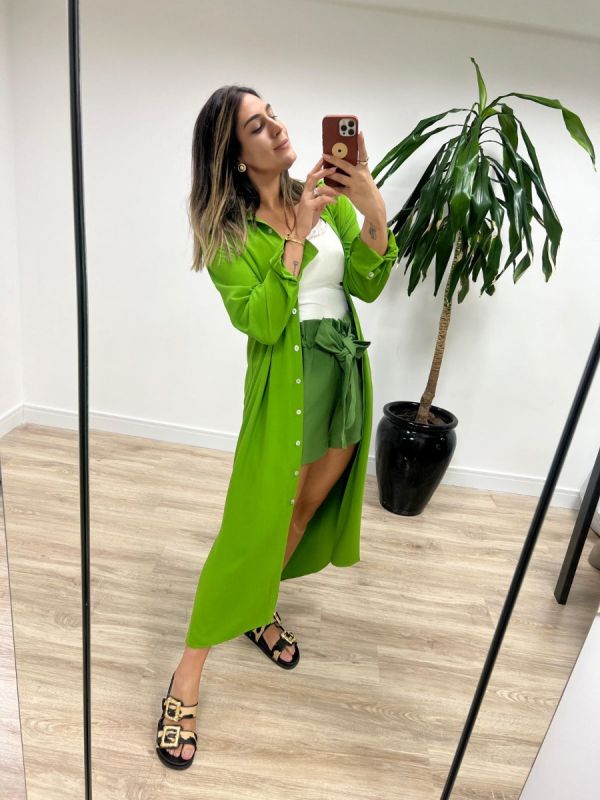 CHEMISE CREPE LONGO