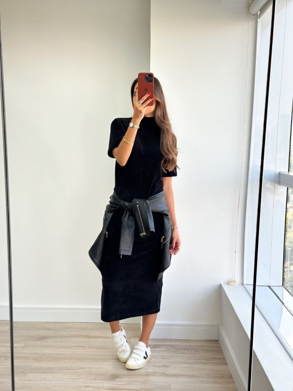 VESTIDO MIDI VELUDO