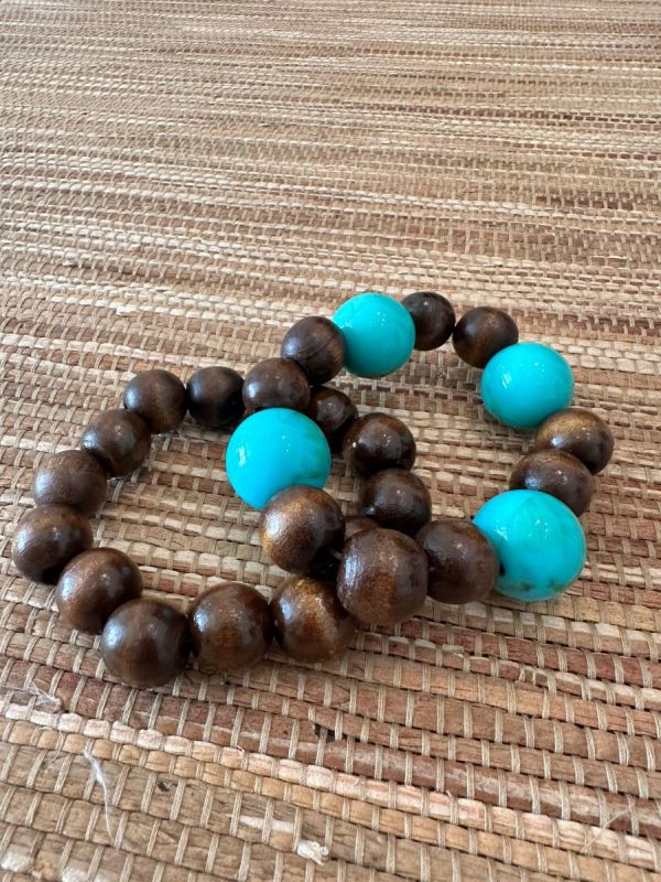 KIT DUAS PULSEIRAS TURQUESA