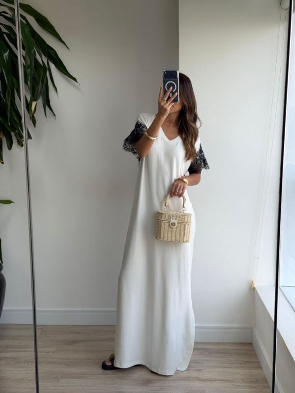 VESTIDO CAMISETAO RENDA