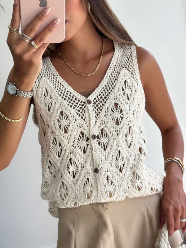 REGATA CROCHE BOTOES
