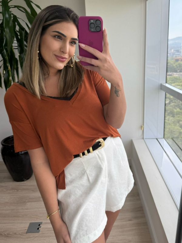 BLUSA BASICA DECOTE EM V 