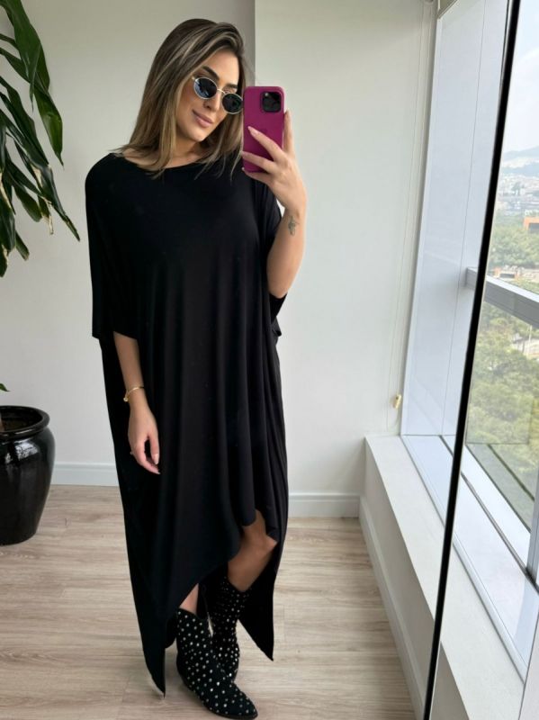 VESTIDO AMPLO DESIGUAL