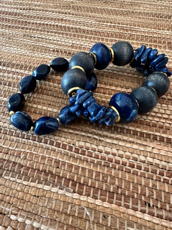 KIT DUAS PULSEIRAS CASCALHO MARINHO