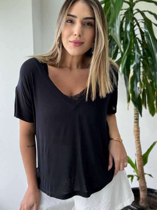 BLUSA BASICA DECOTE EM V 