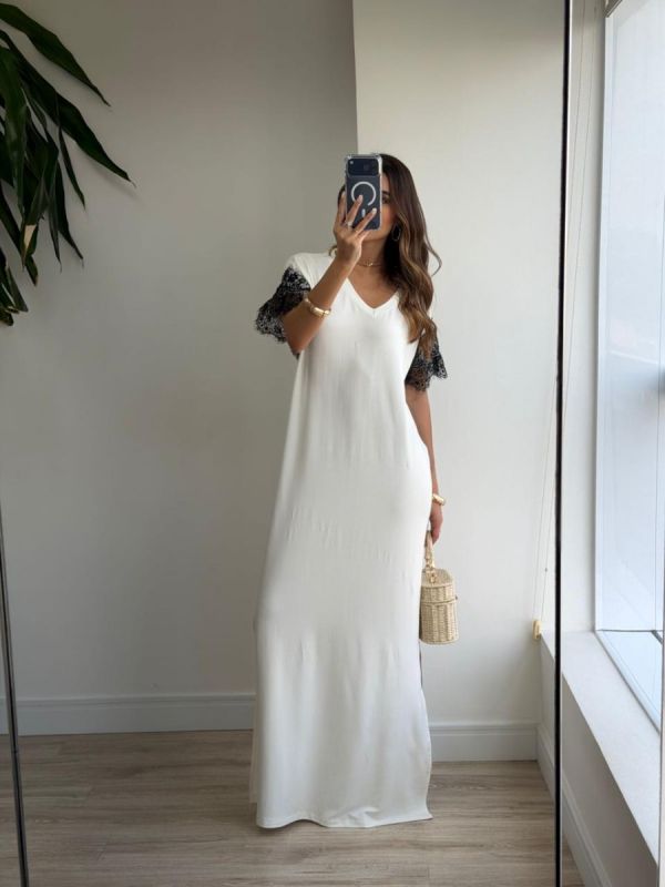 VESTIDO CAMISETAO RENDA