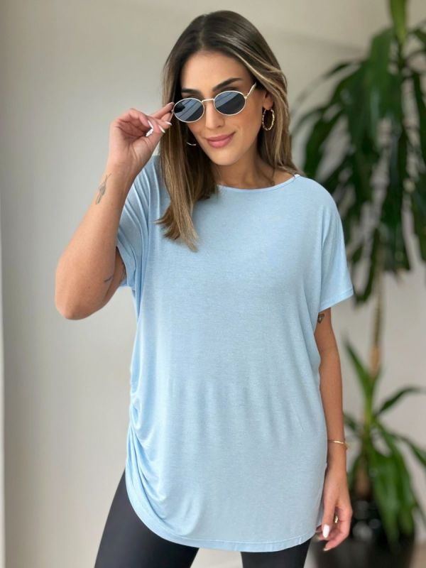 BLUSA SOFT COM FRANZIDO LATERAL