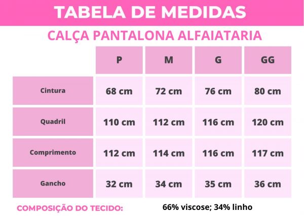 CALCA PANTALONA ALFAIATARIA 