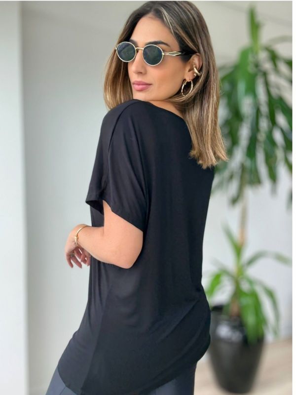BLUSA SOFT COM FRANZIDO LATERAL