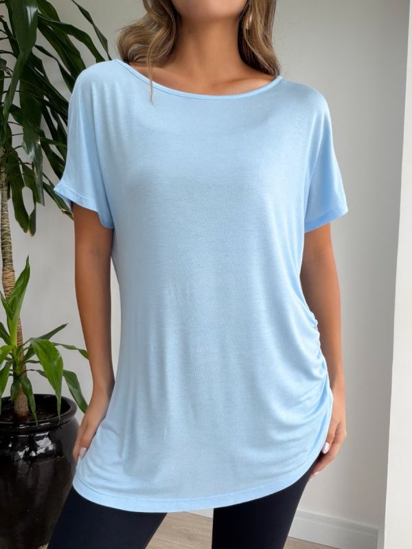 BLUSA SOFT COM FRANZIDO LATERAL