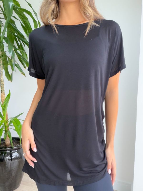 BLUSA SOFT COM FRANZIDO LATERAL