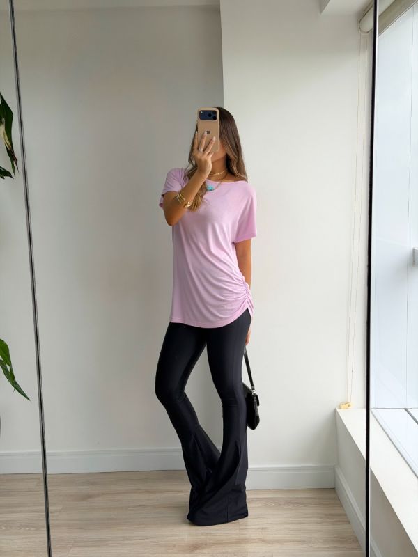 BLUSA SOFT COM FRANZIDO LATERAL
