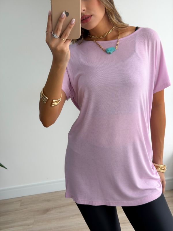 BLUSA SOFT COM FRANZIDO LATERAL