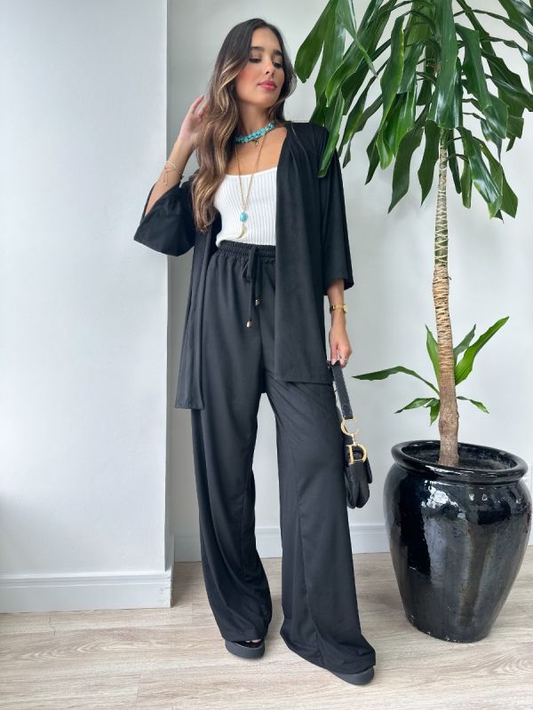 CALCA PANTALONA SUEDE COM PONTEIRA