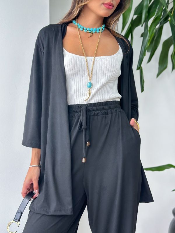 CALCA PANTALONA SUEDE COM PONTEIRA