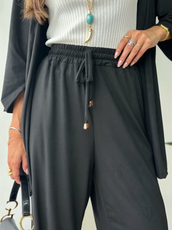 CALCA PANTALONA SUEDE COM PONTEIRA