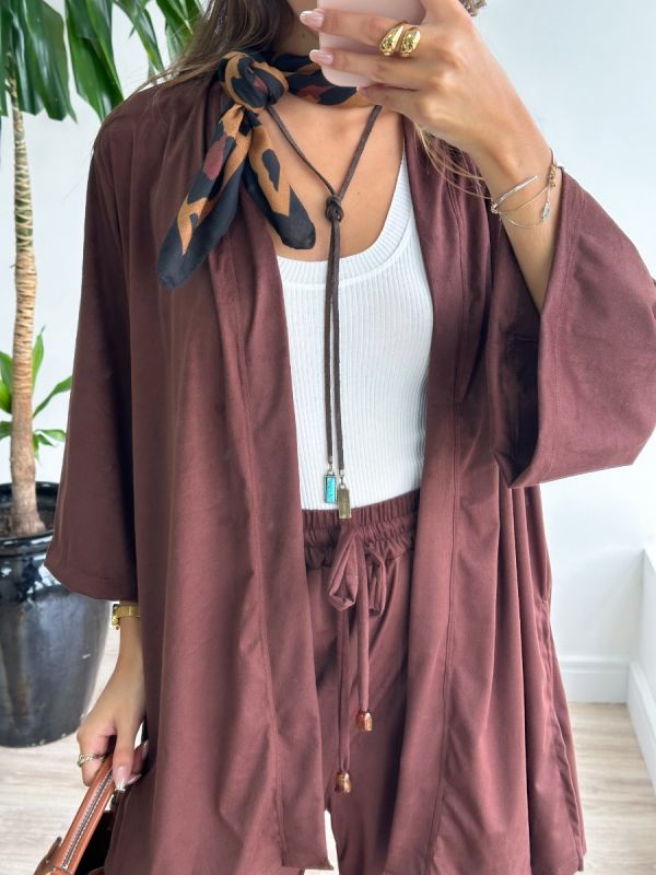KIMONO CURTO SUEDE