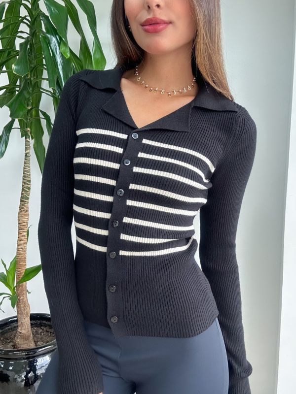 CARDIGAN LISTRADO 