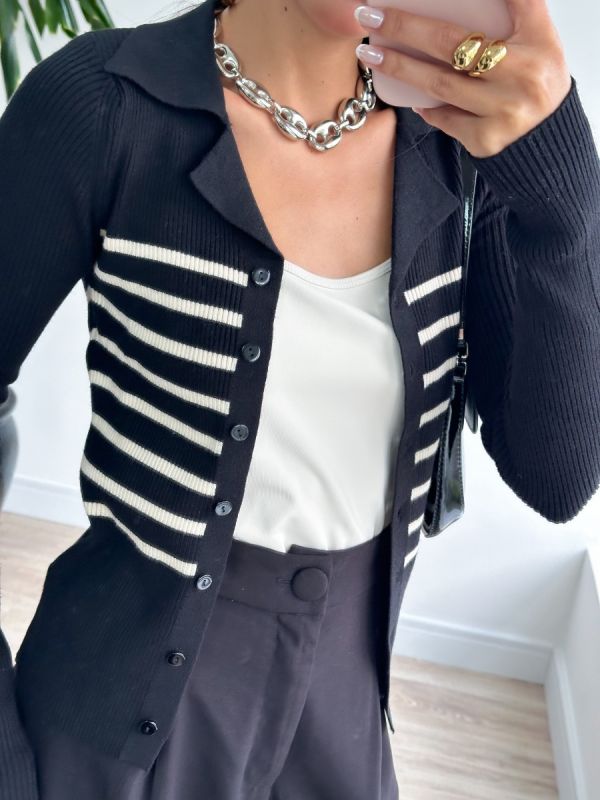 CARDIGAN LISTRADO 