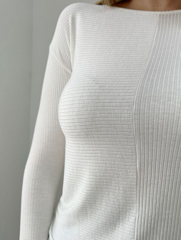 BLUSA RECORTES MANGA LONGA