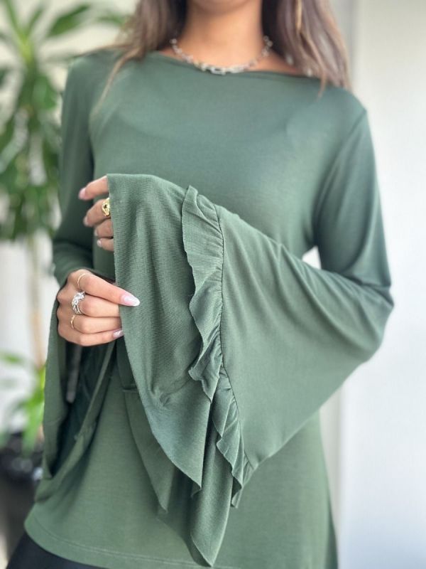 BLUSA MANGA SINO DUPLA