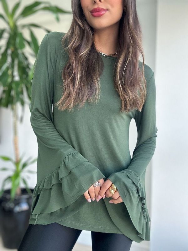 BLUSA MANGA SINO DUPLA
